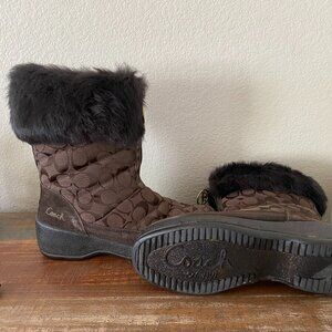 Winter Boots, Coach, Brown, Size 9M